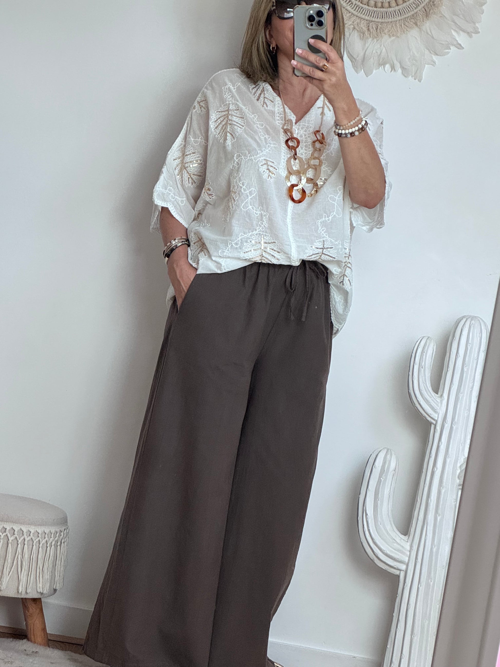 Blouse bohème blanche