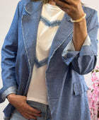 Veste blazer jean bleu clair TU 38/44