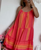 Robe d’été fond corail