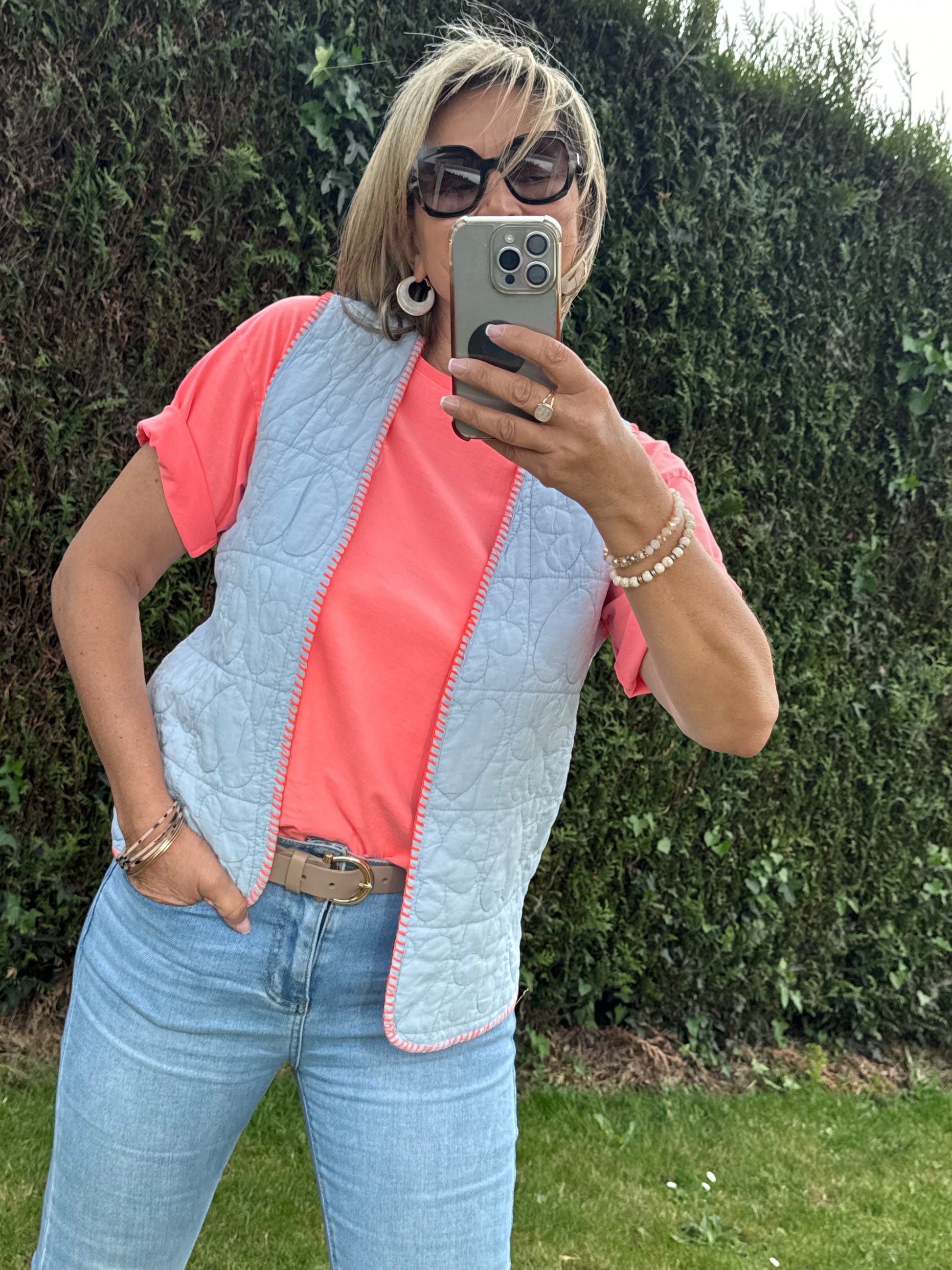 Gilet matelassé bleu
