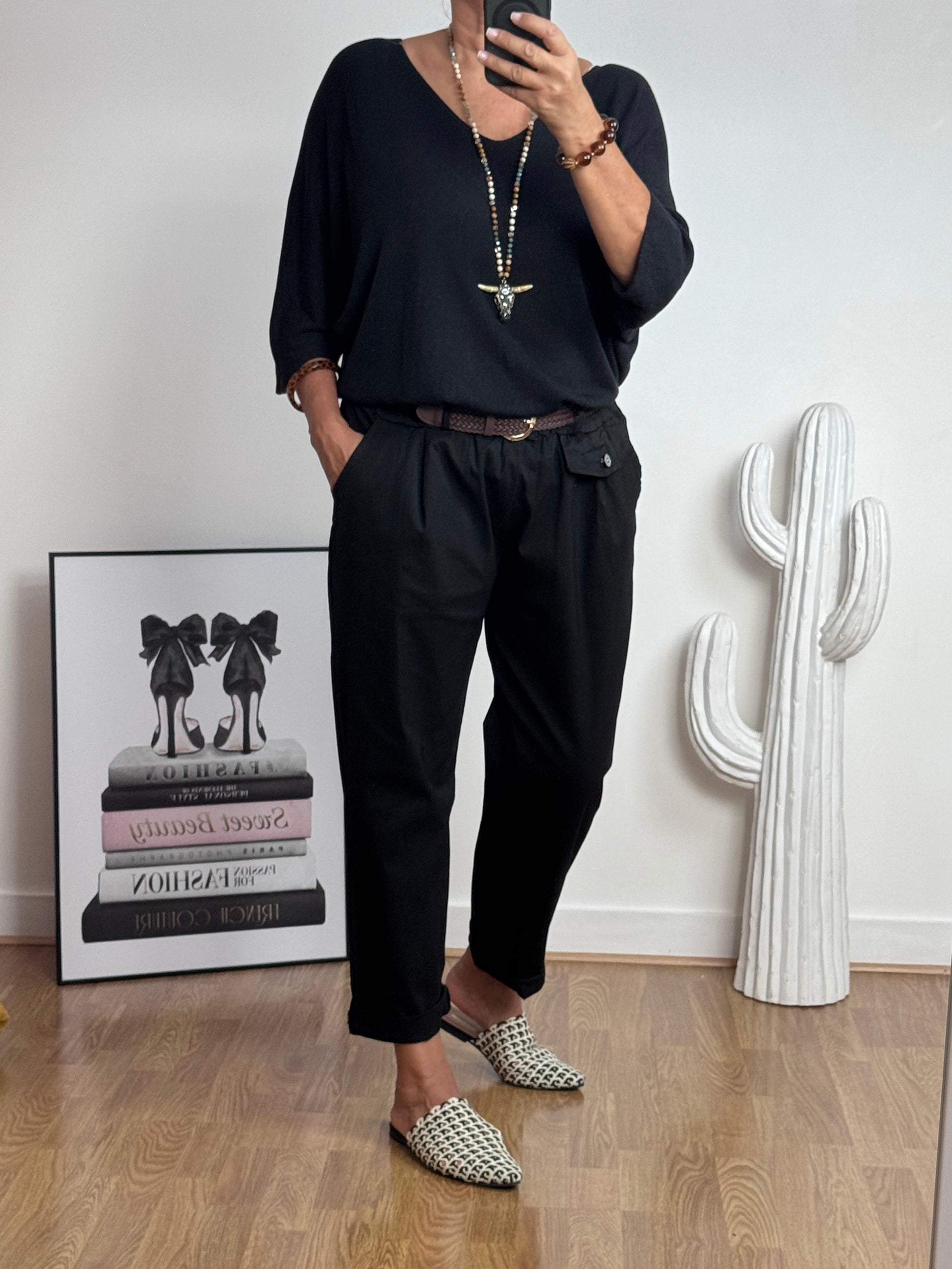Pantalon confort Arthur noir TU 38/48