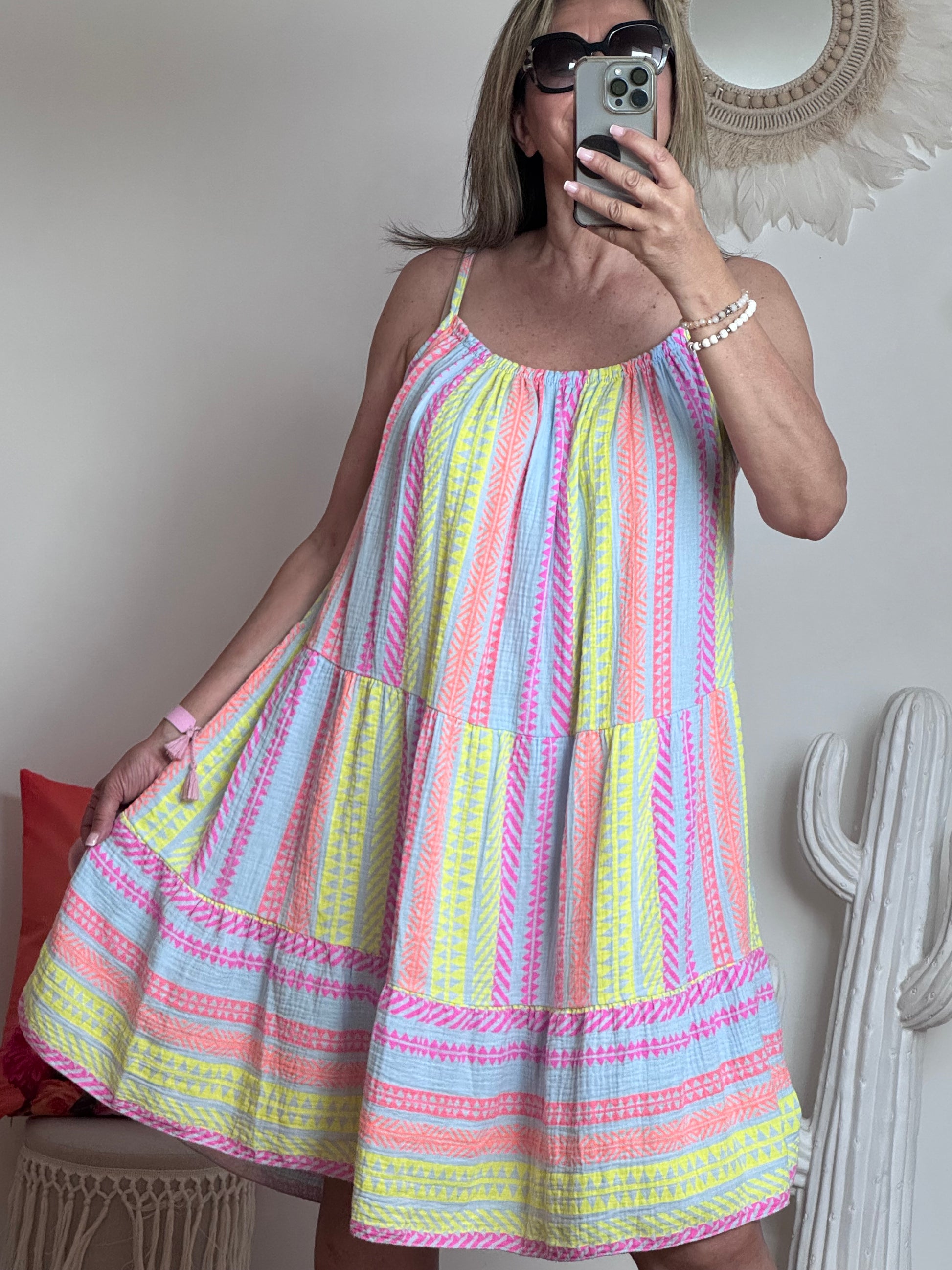 Robe d’été fond bleu