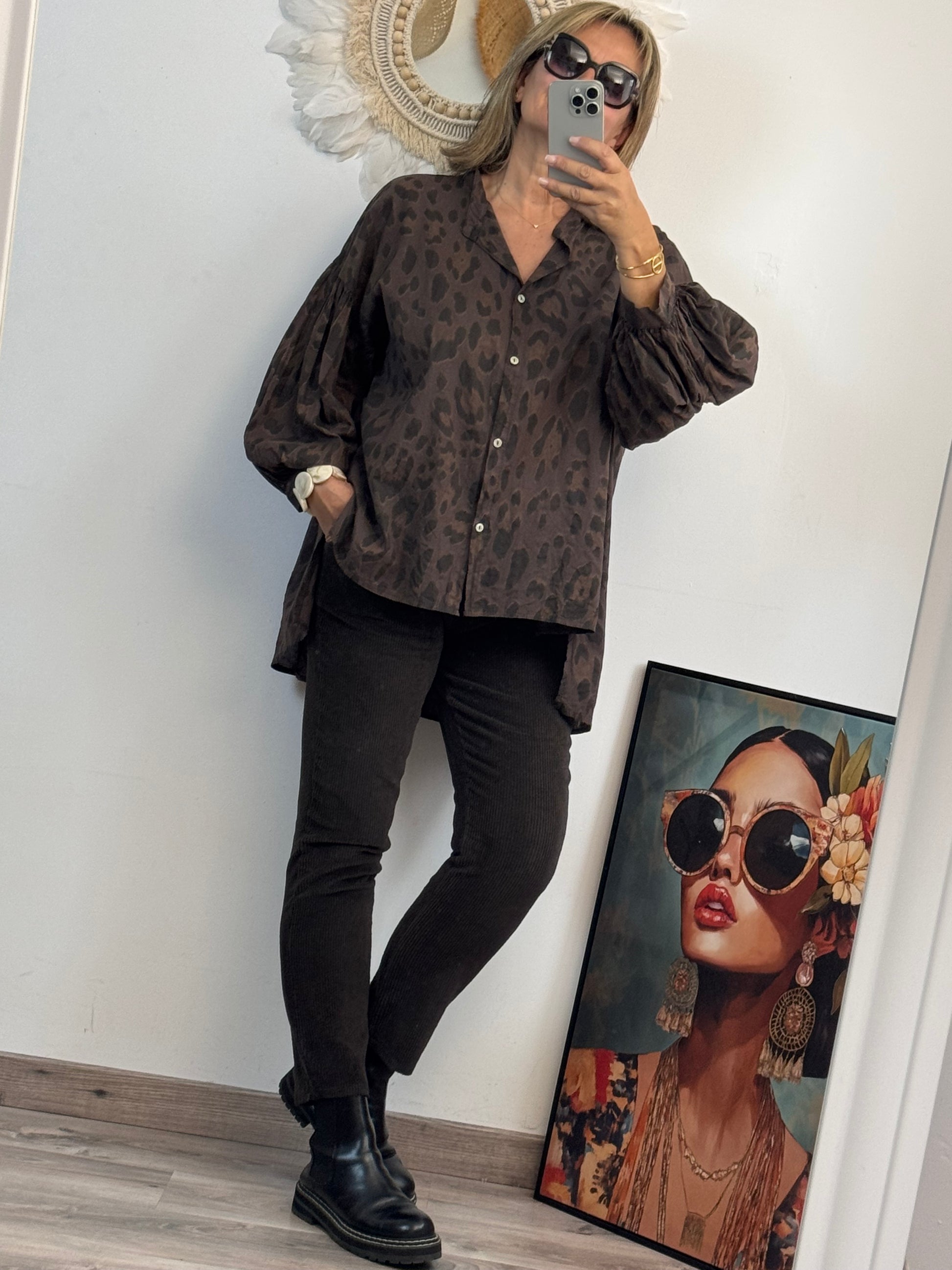 Pantalon velours côtelé marron taille du 38 au 46