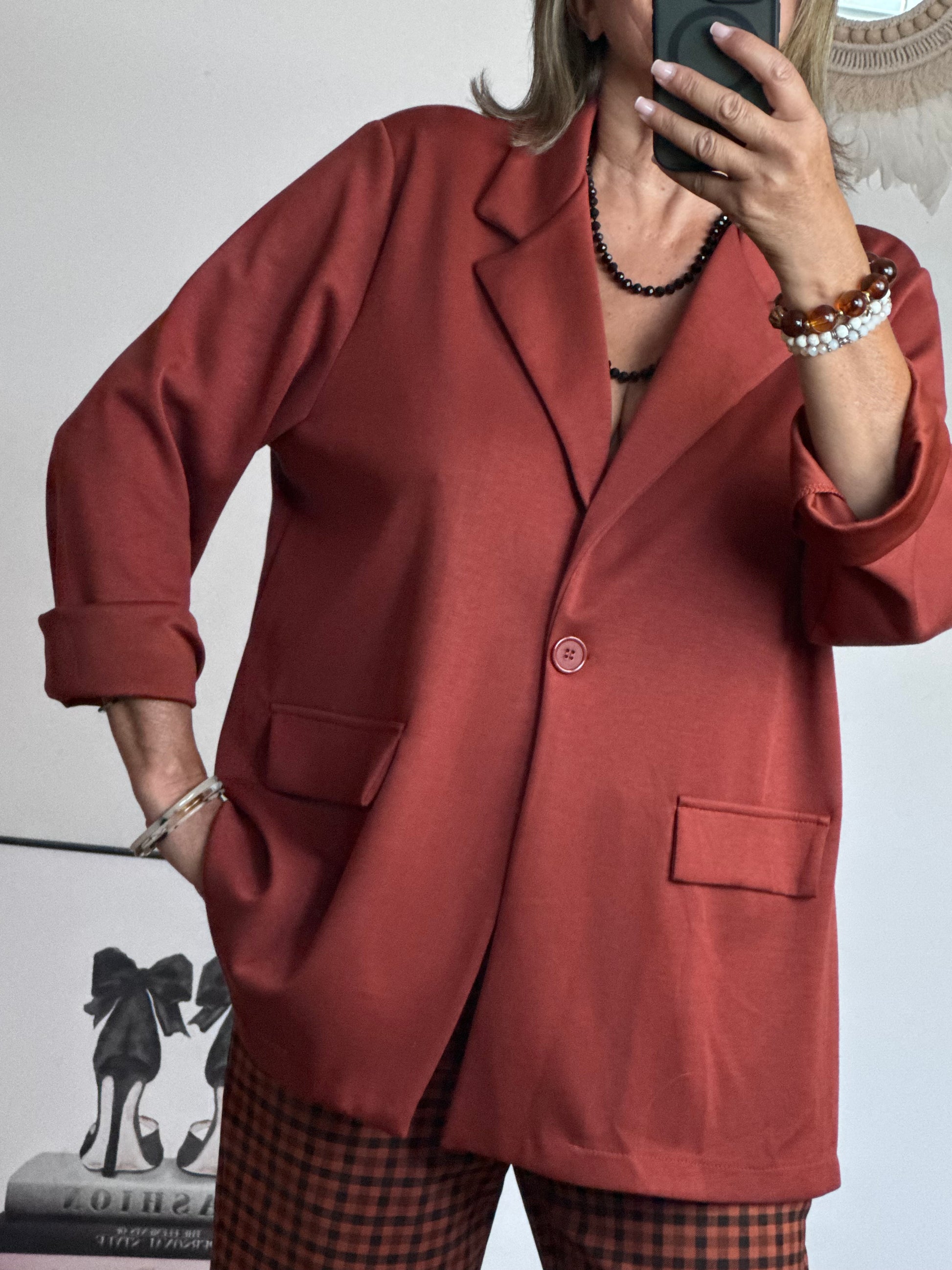 Veste blazer casuel terracotta TU 40/48