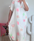 Robe gaze de coton blanche