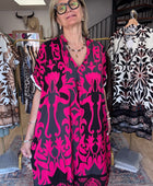 Robe arabesque noir fuchsia TU 40/48