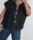 Gilet mohair noir