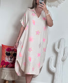 Robe gaze de coton beige