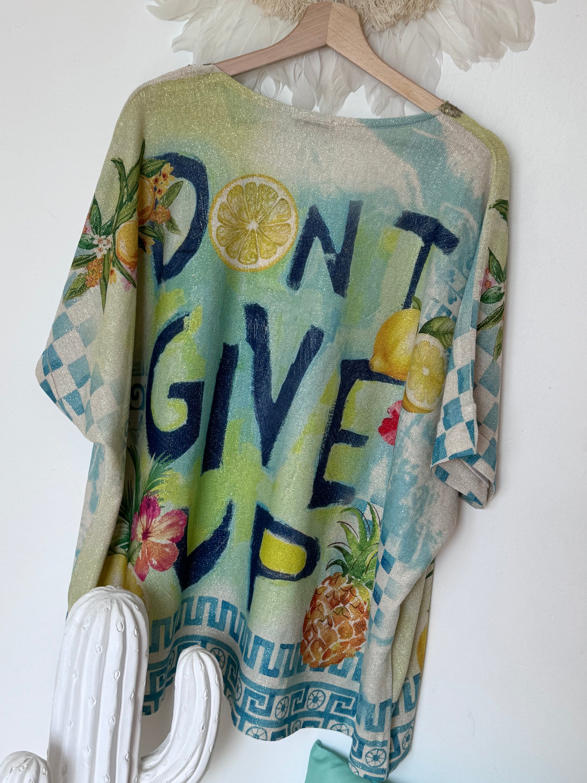 Haut oversize Don’t give up