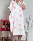Robe gaze de coton blanche