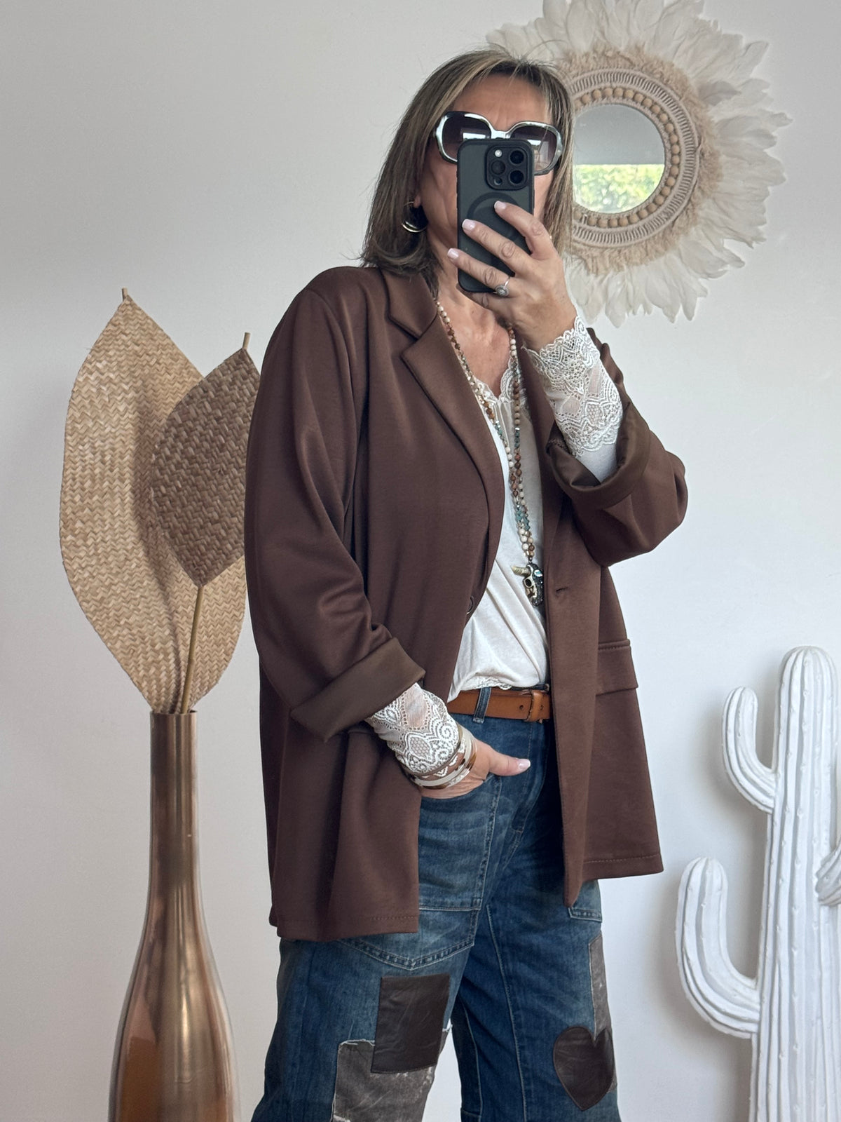 Veste blazer casuel marron TU 40/48
