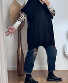 Pull oversize noir