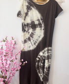 Robe teeshirt tie and dye marron
