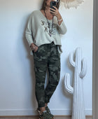 Pantalon confort camouflage kaki