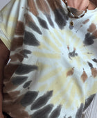 Sweat tie and die jaune /marron