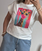 Teeshirt girafe blanc