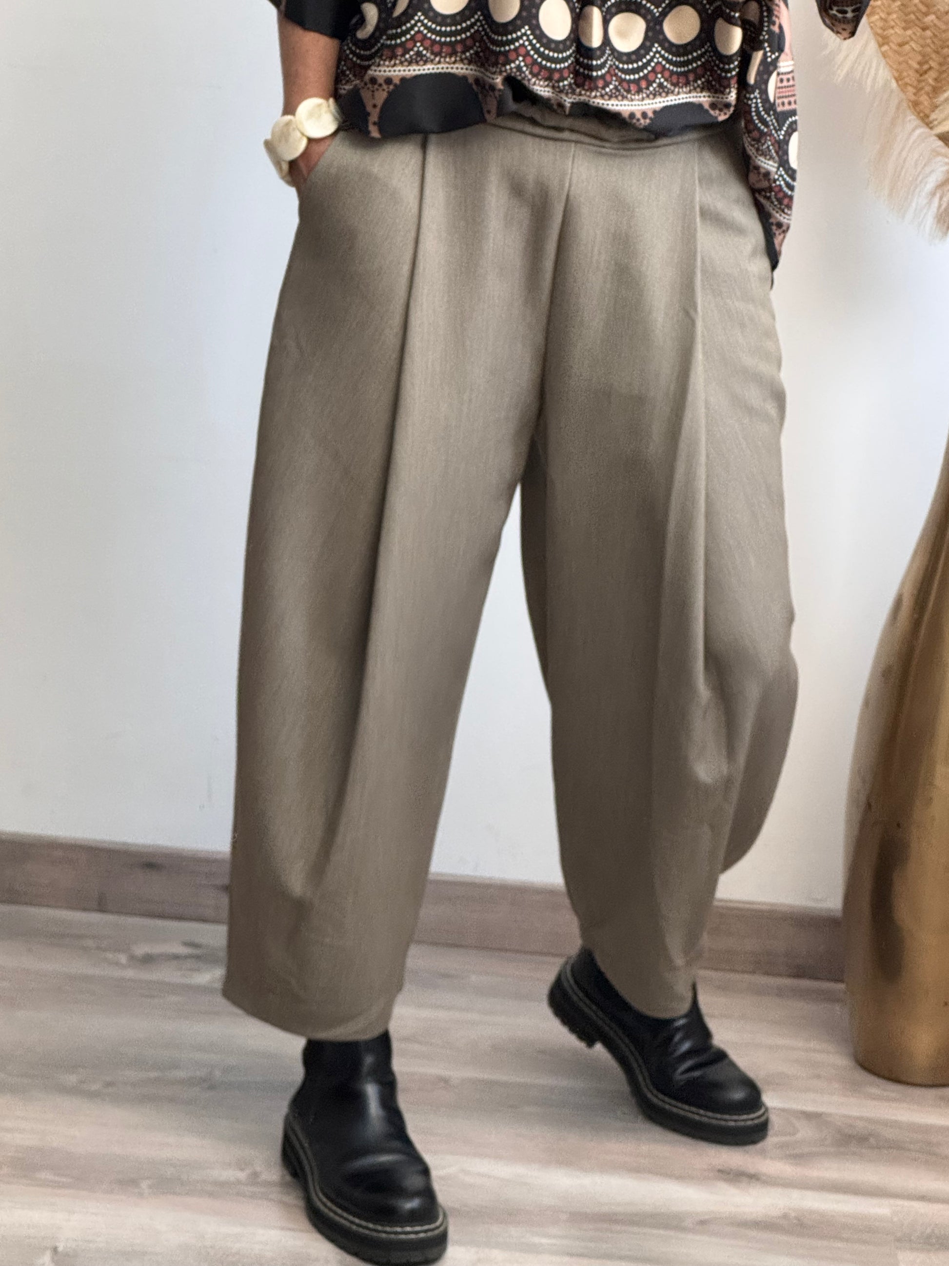 Pantalon balloon Lucas taupe TU 36/42