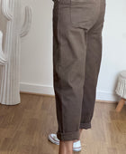 Jeans barrel taupe
