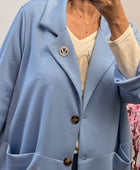 Veste longue Casuel bleue TU 46/52