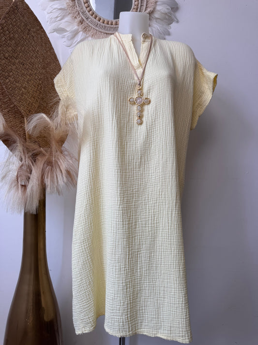 Robe Salomé jaune pâle