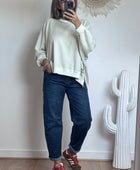 Jean barrel bleu denim