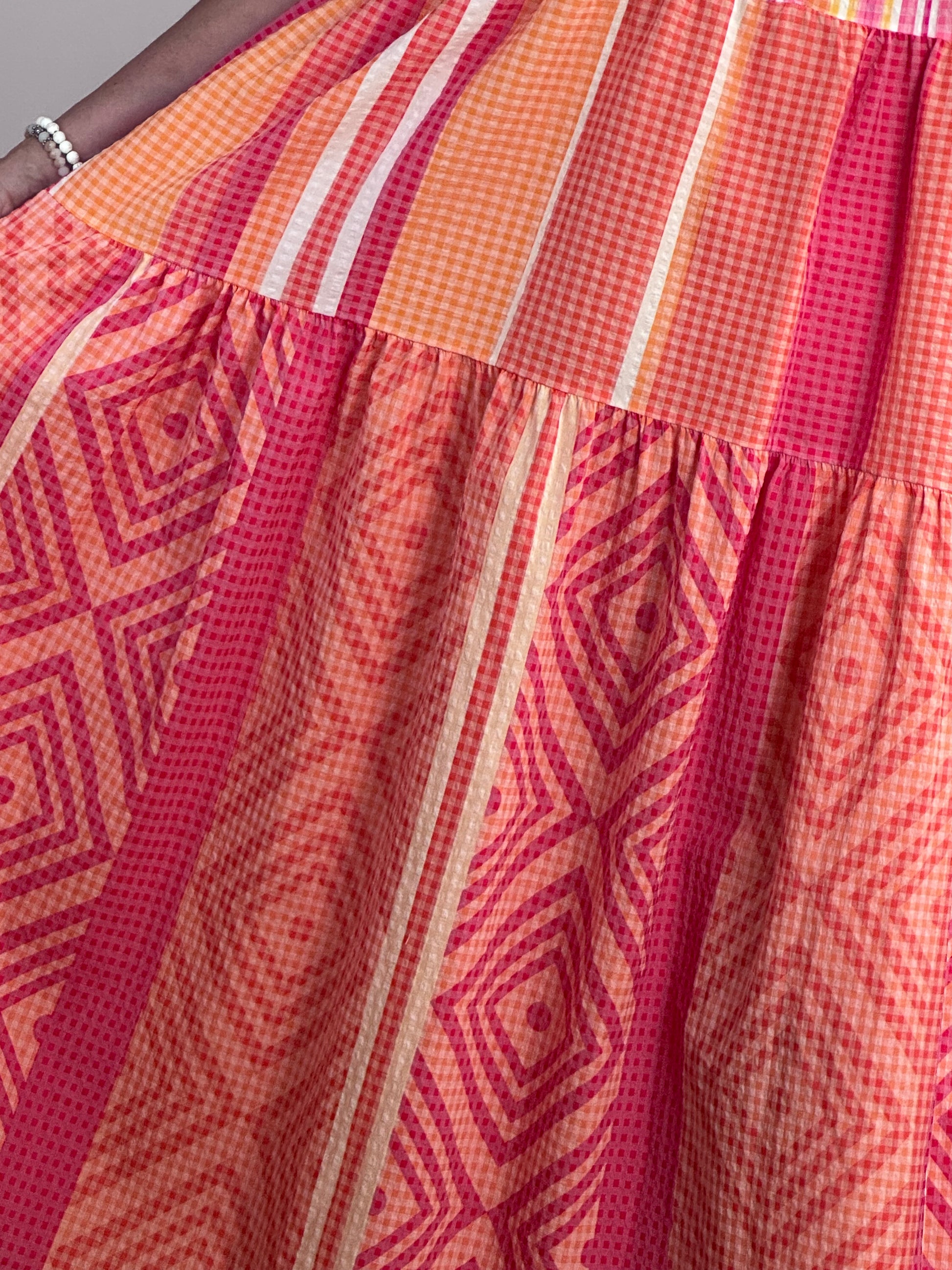 Robe Vichy orange /rose TU 38/44
