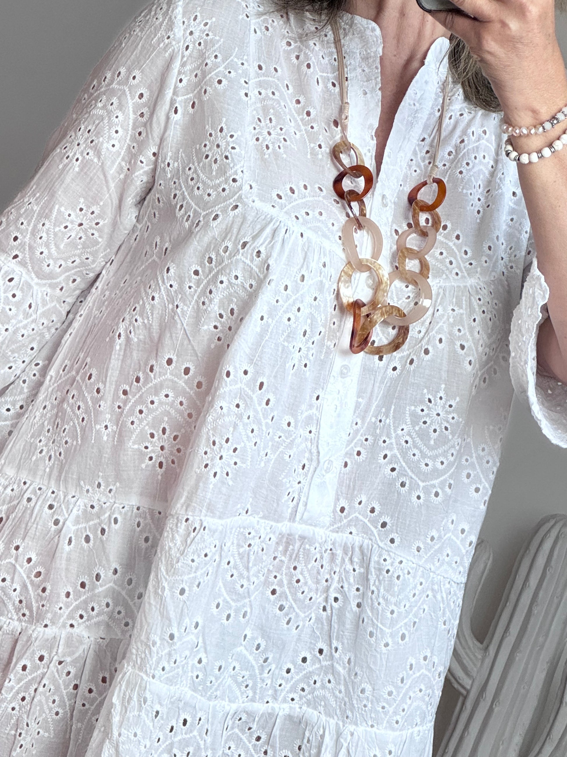 Robe broderie anglaise blanche TU 38/44
