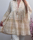 Tunique ou robe d’été bohème rose poudré