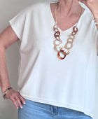Teeshirt maille fine blanc TU 36/46
