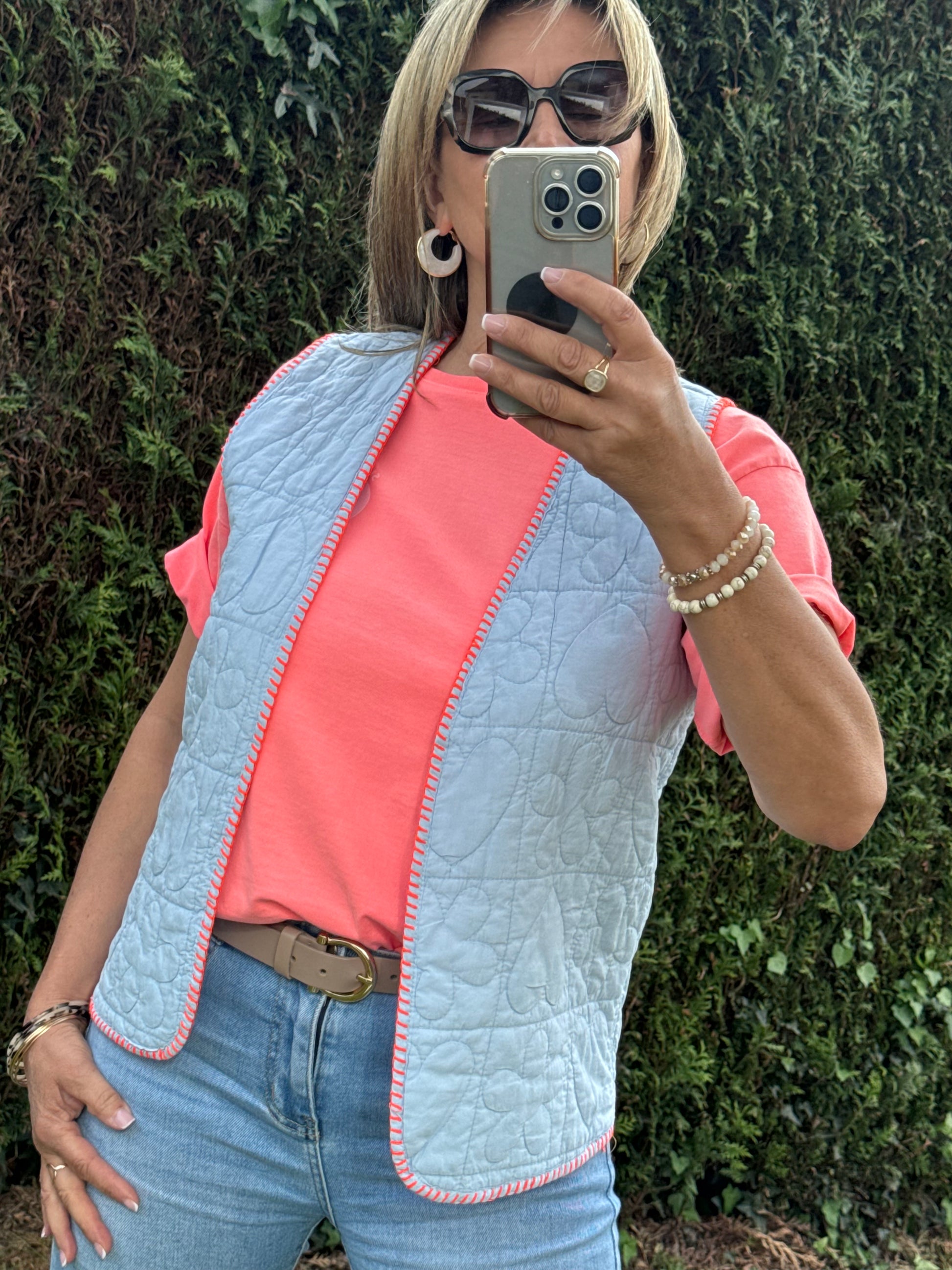 Gilet matelassé bleu