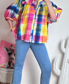 Chemise carreaux multicolore