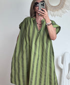 Robe rayée vert TU 42/50