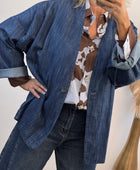 Veste blazer jean oversize