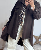 Veste jeans marron vintage