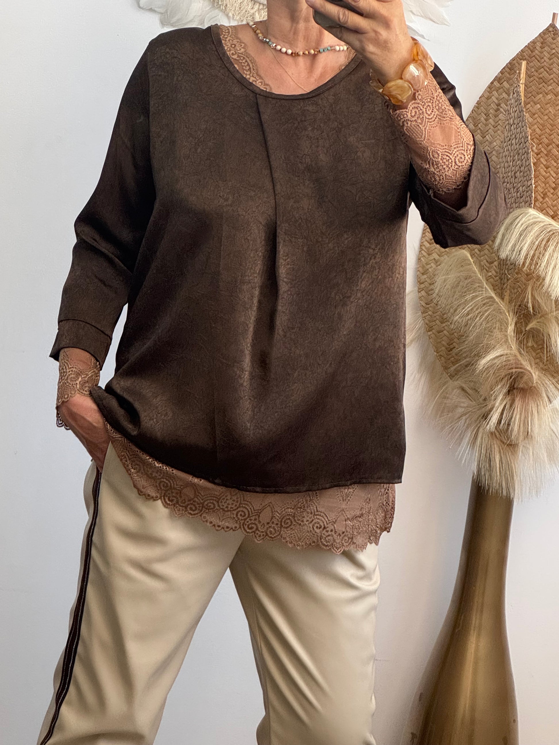 Blouse clémentine marron TU 38/44