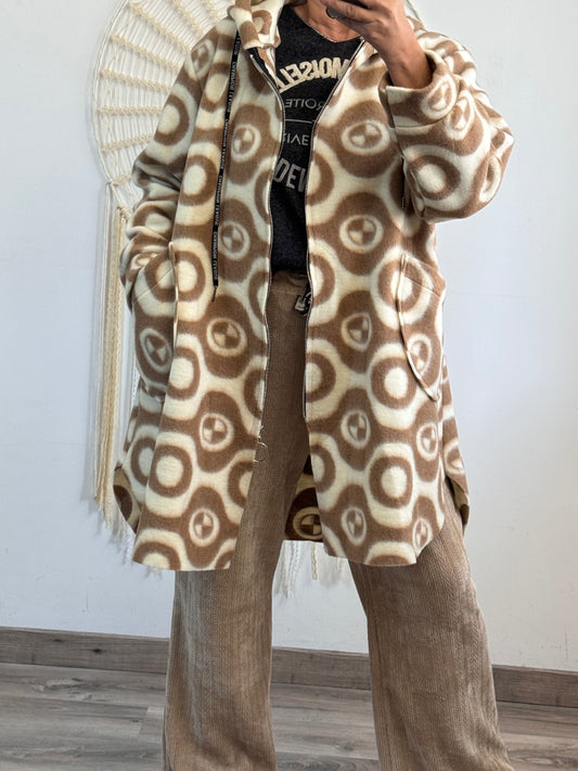 Manteau beige et crème TU 42/50