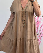 Robe Lison beige camel