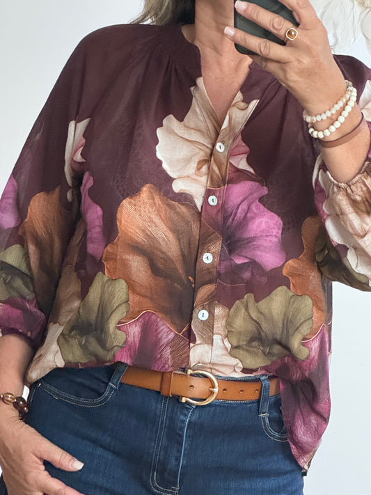 Blouse Lola lie de vin