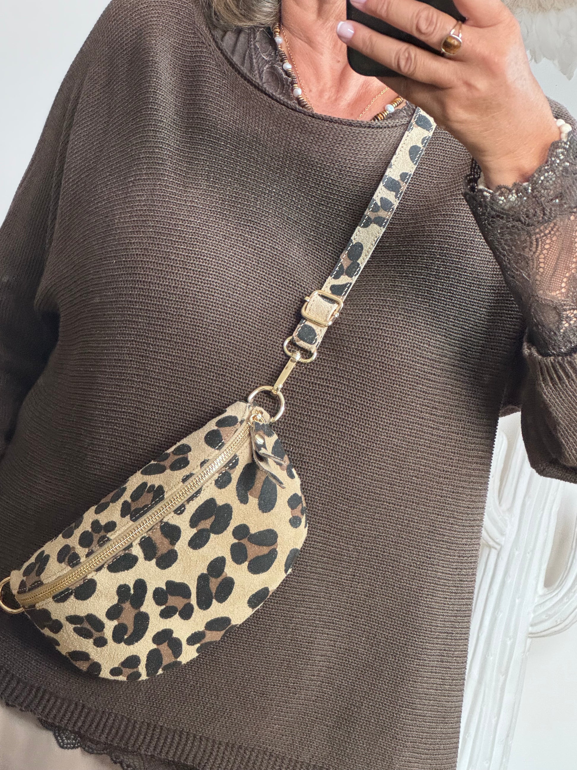 Sac banane cuir Léo