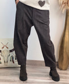 Pantalon marron chiné