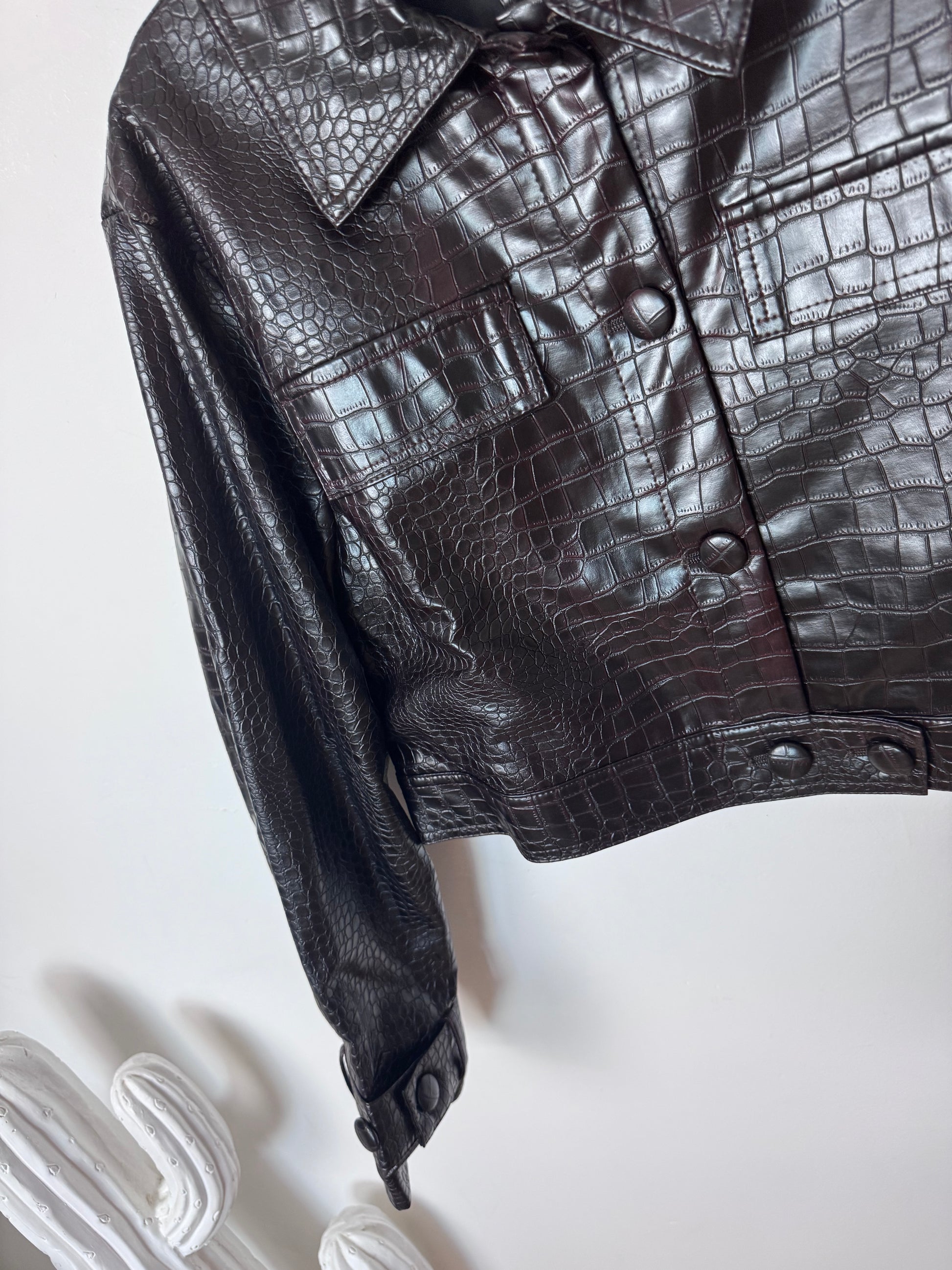 Blouson similicuir croco TU 36/44