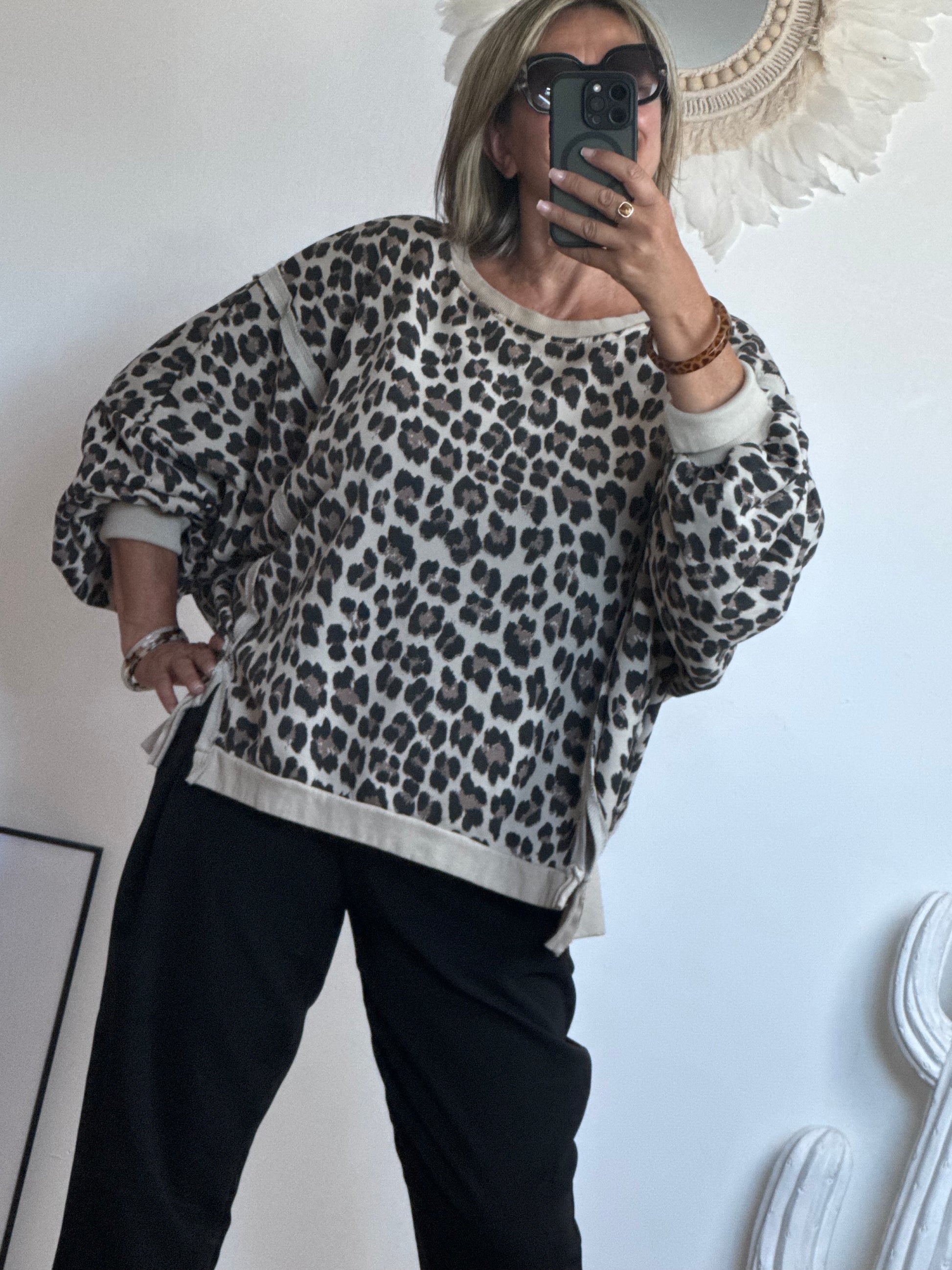 Sweat-shirt oversize LEO TU 38/50