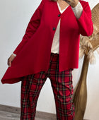 Haut asymétrique rouge