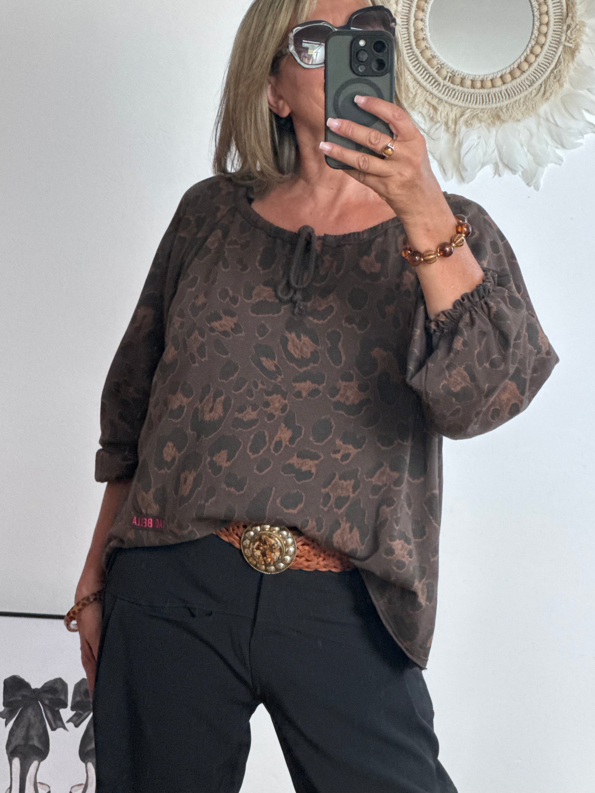 Sweat-shirt Léo marron