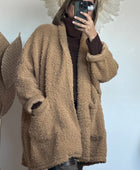 Veste très oversize camel