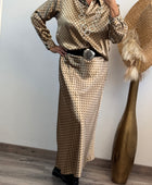 Ensemble jupe et chemise pois plusieurs tailles