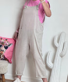 Salopette lin taupe