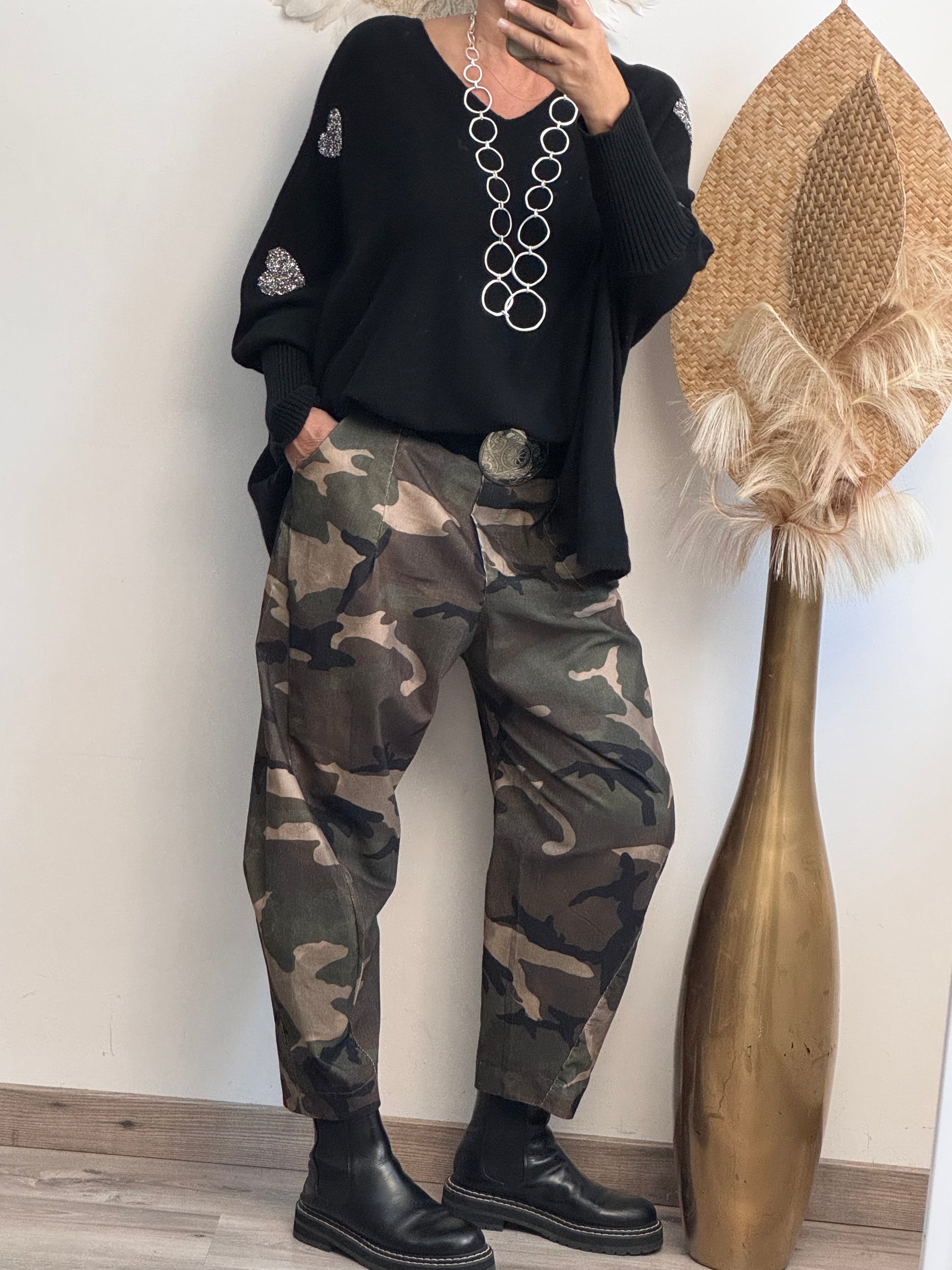 Pantalon loose camouflage