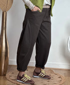Pantalon balloon marron