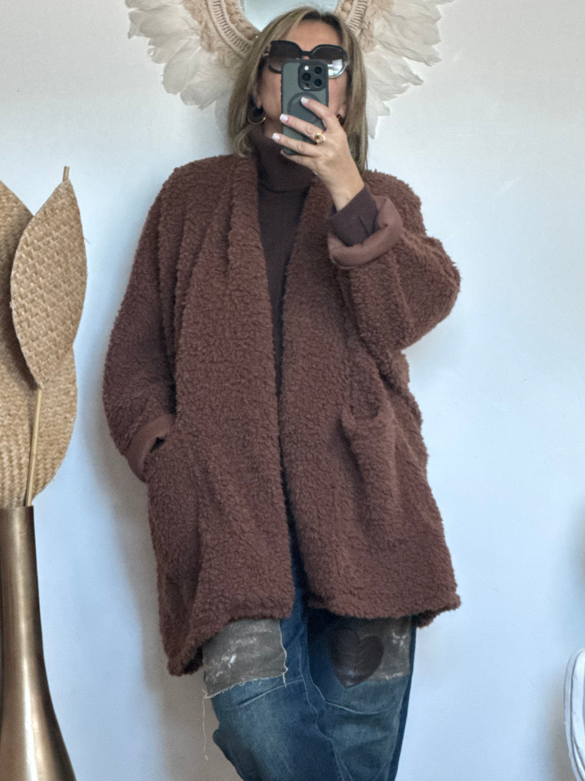 Veste très oversize marron